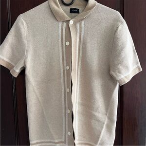 J. Crew Tan Short Sleeve Button-Up for Oksgars